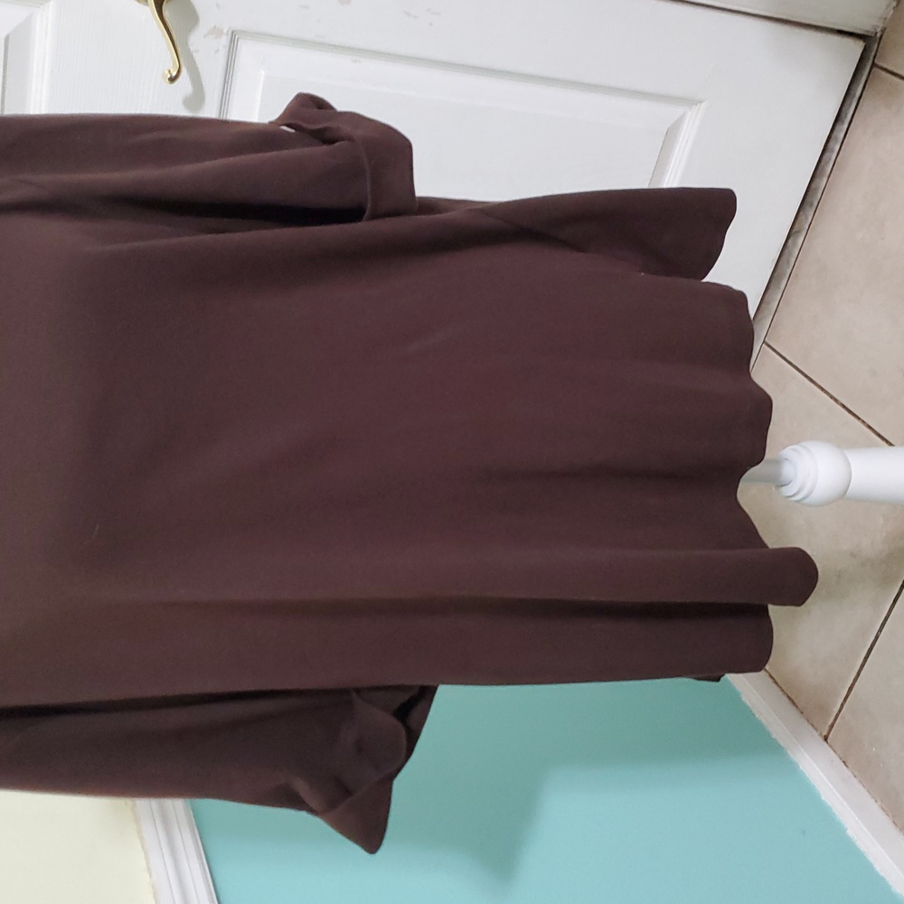 Karen Scott Brown Elegant Boat Neck Elbow Rolled Sleeves Soft Knit Top 2X - Picture 4 of 10